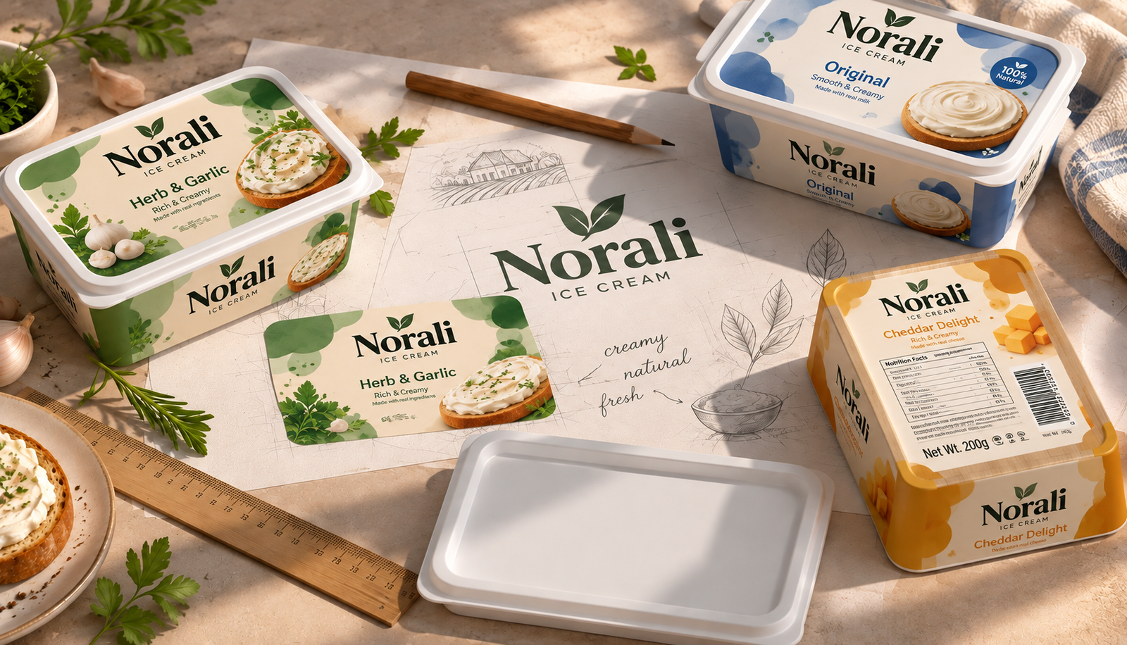 Norali Ice Cream – Creative Packaging & Brand Identity Design